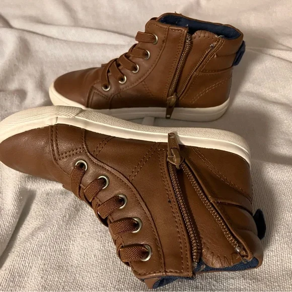 Cat & Jack Brown High-Top Sneakers - Picture 6 of 10